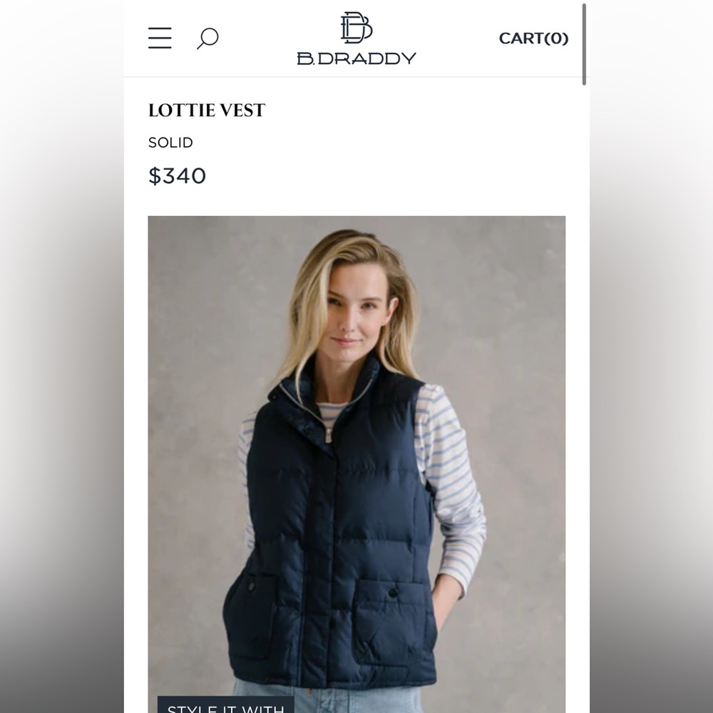 Stylish Women's Navy Puffer Vest